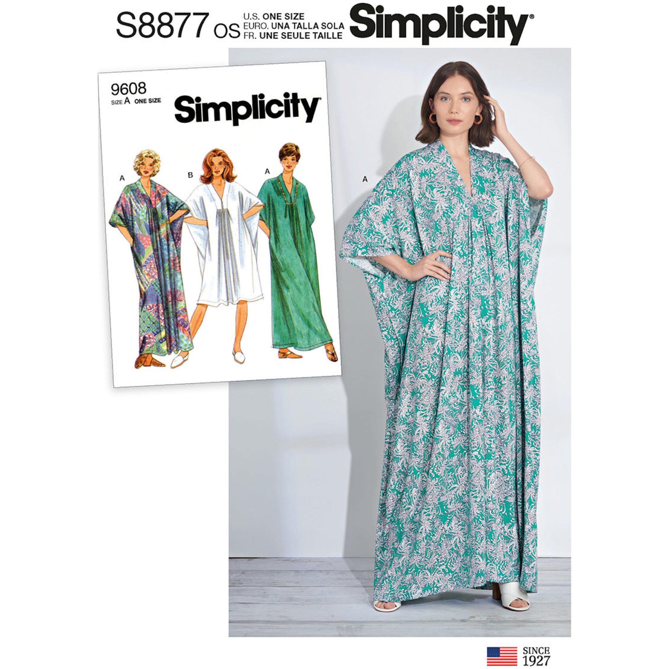 S8877 Caftan in two lengths.
