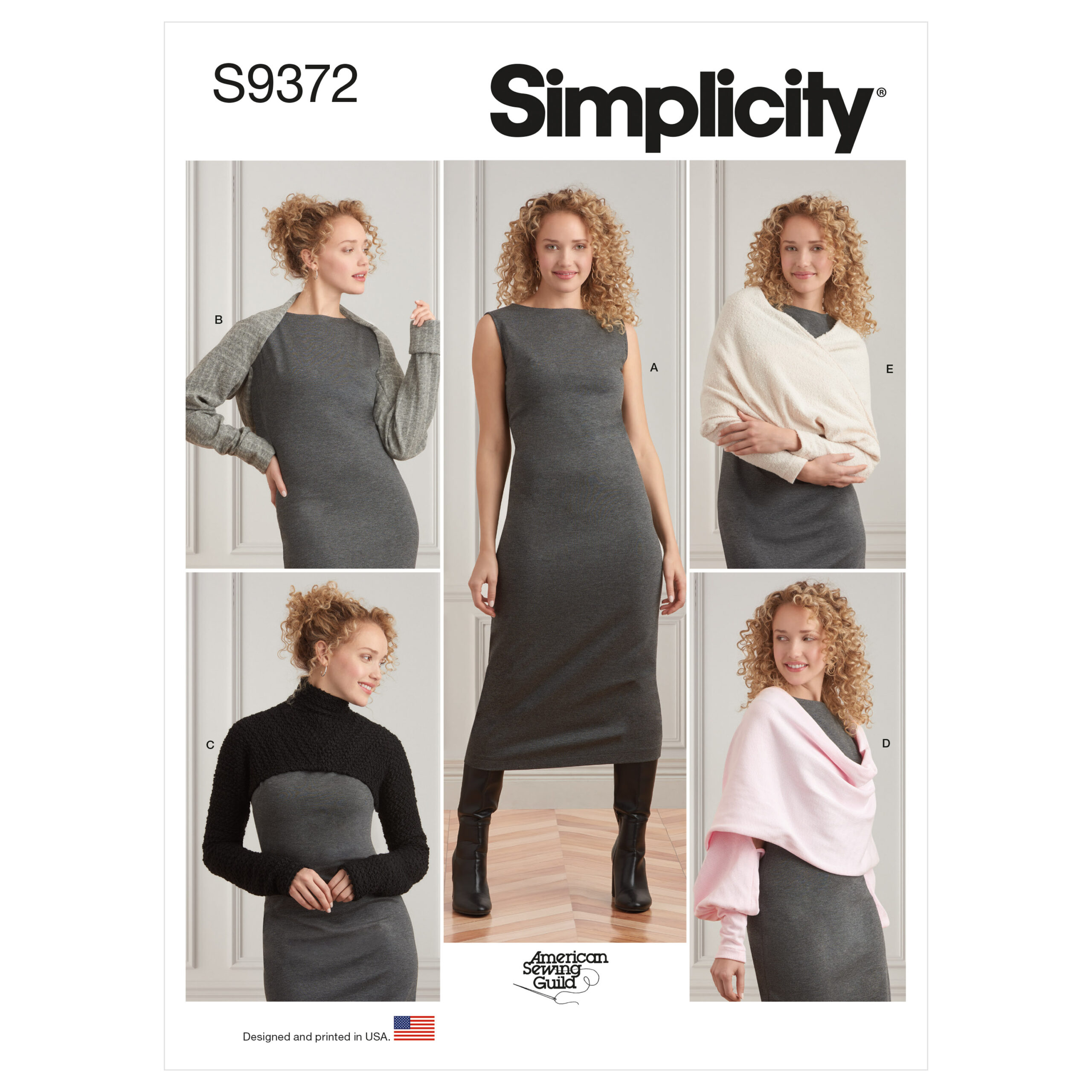 S9372 Knit dress and shrug