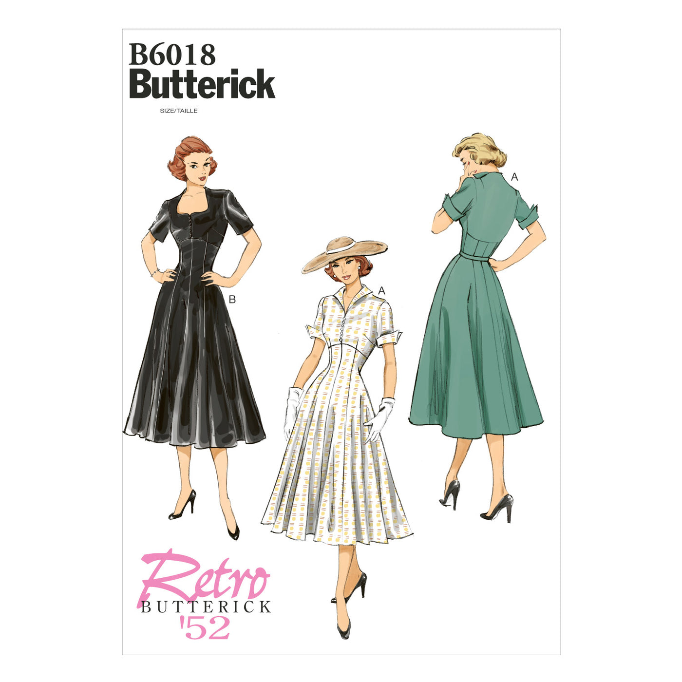 B6018 Retro 1952 dress