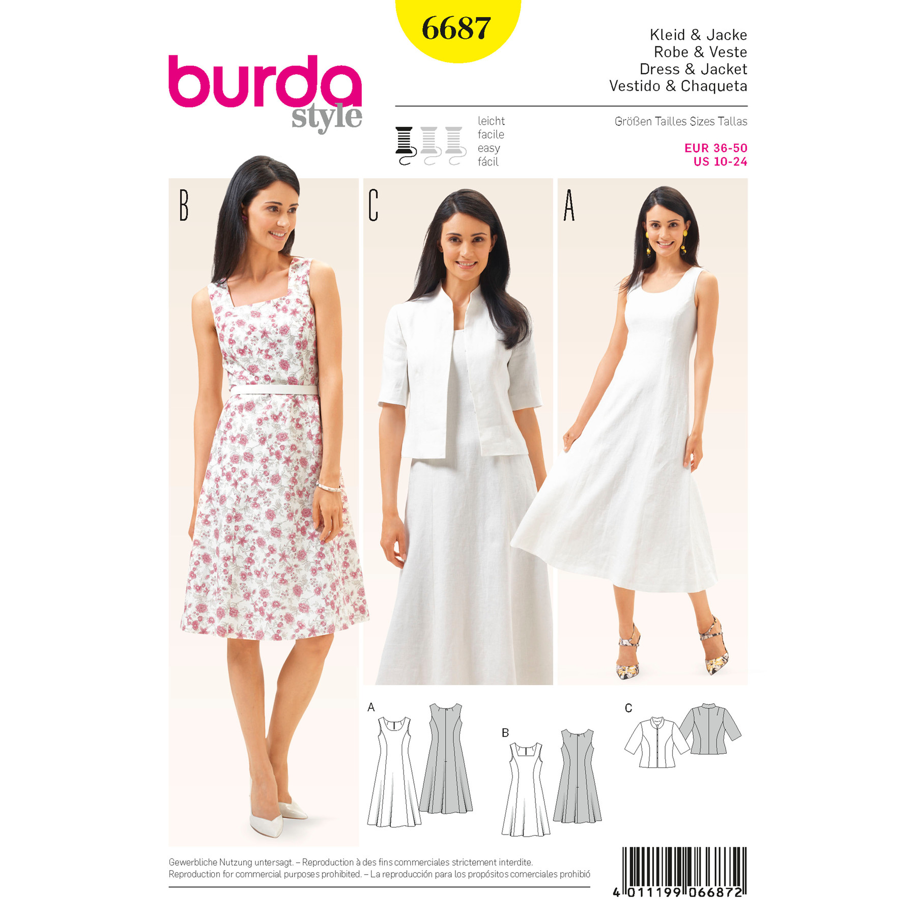Burda 6687 Dress and Jacket