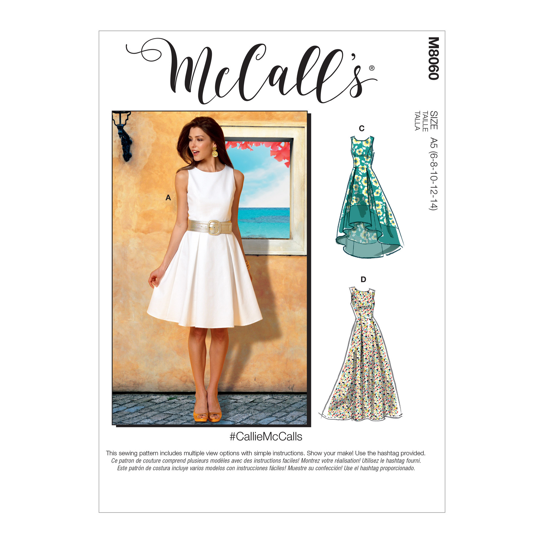 M6953/8060 Pleated skirt dress