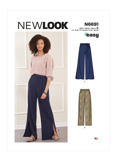 N6691 Slim or Flared Pants