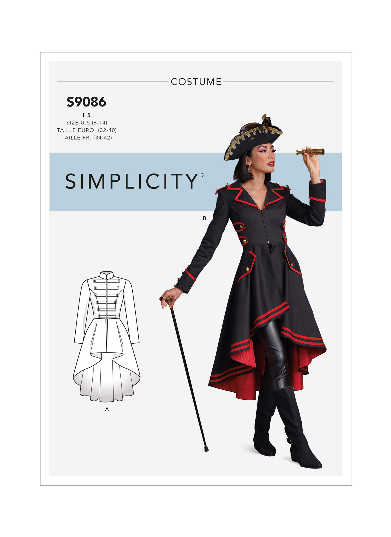 S9086 Steampunk Gothic Victorian Coat