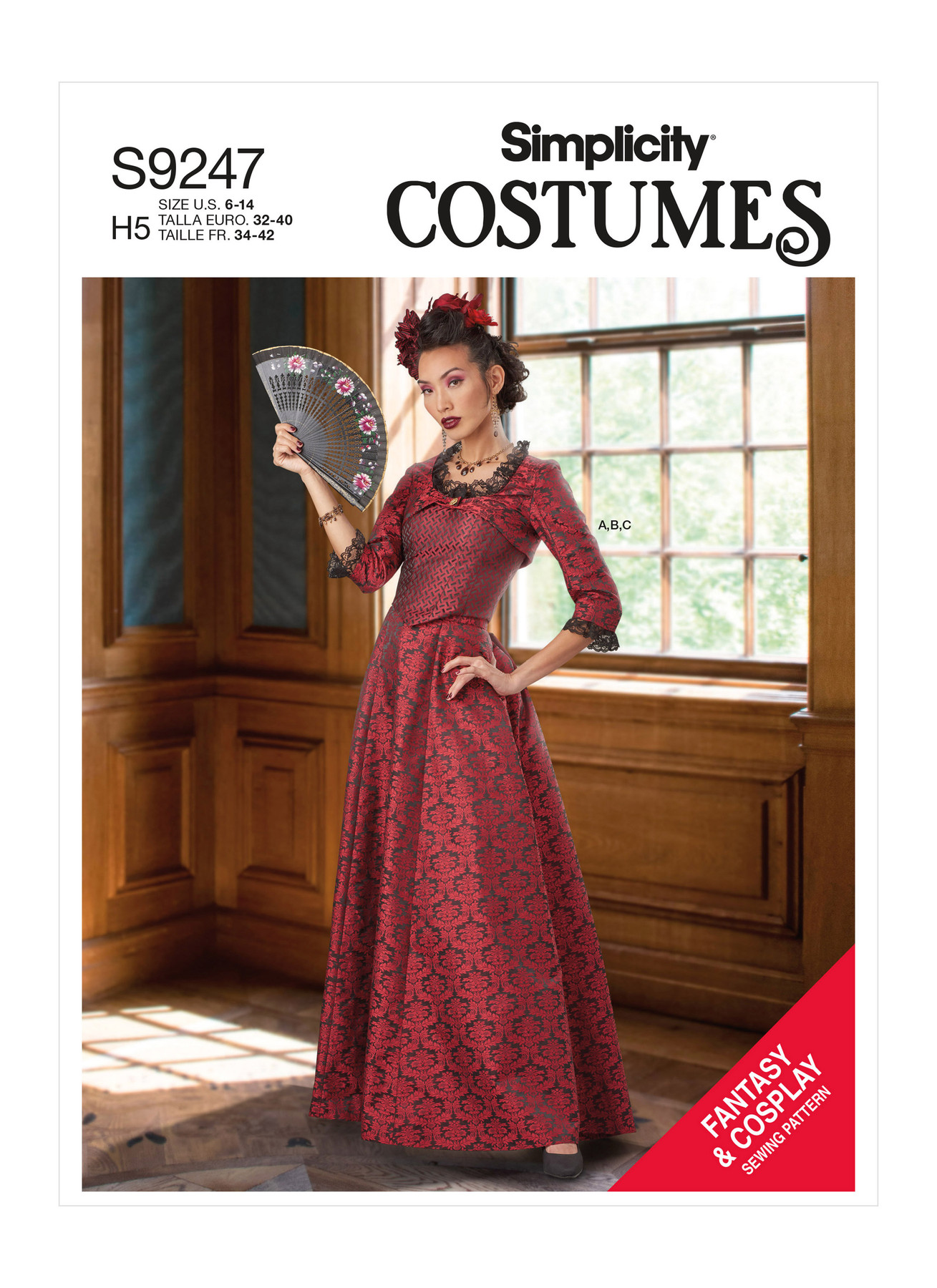 S9247 Victorian bolero, corset & bustle