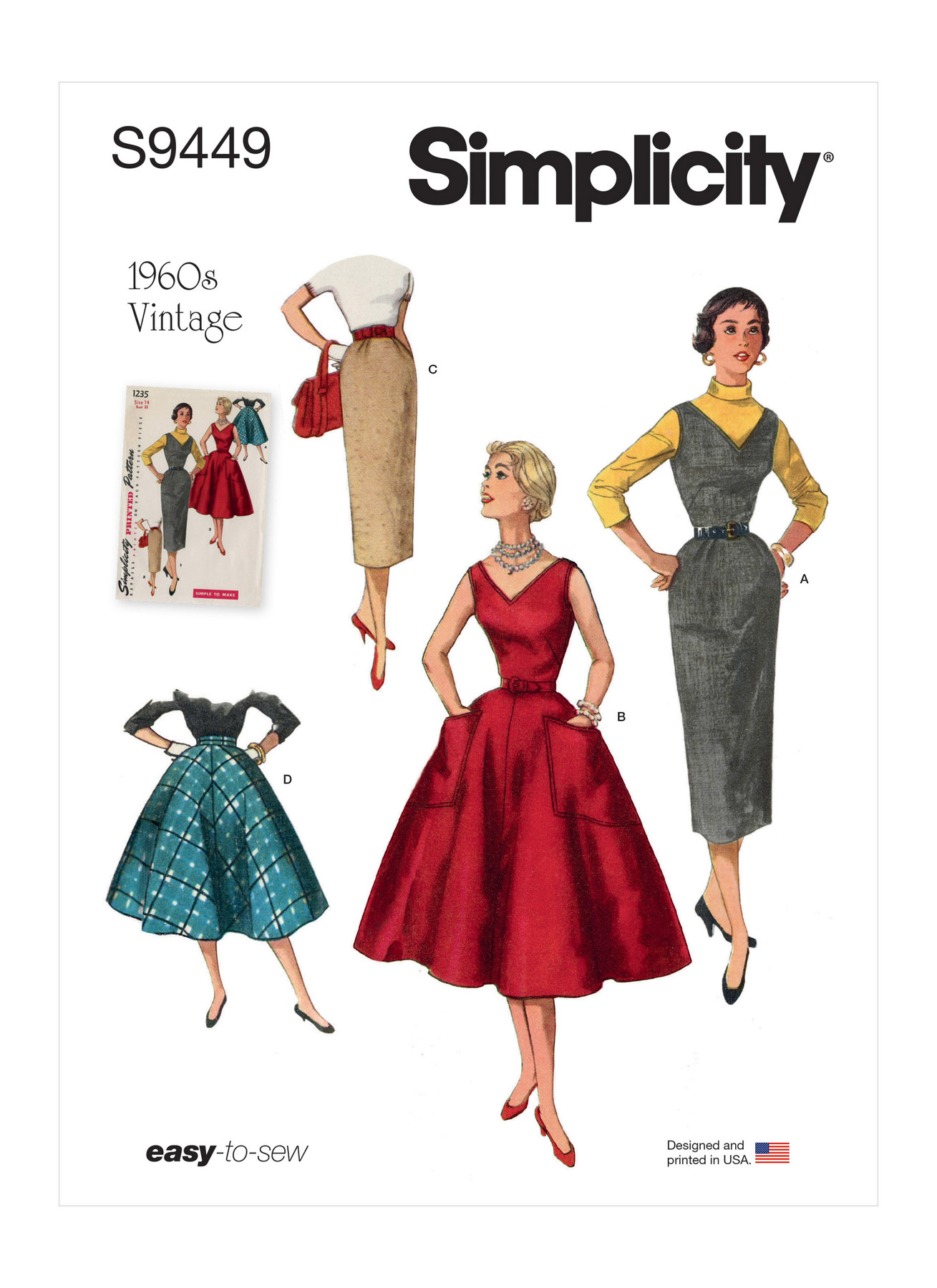 S9449 Vintage Dress and Skirt