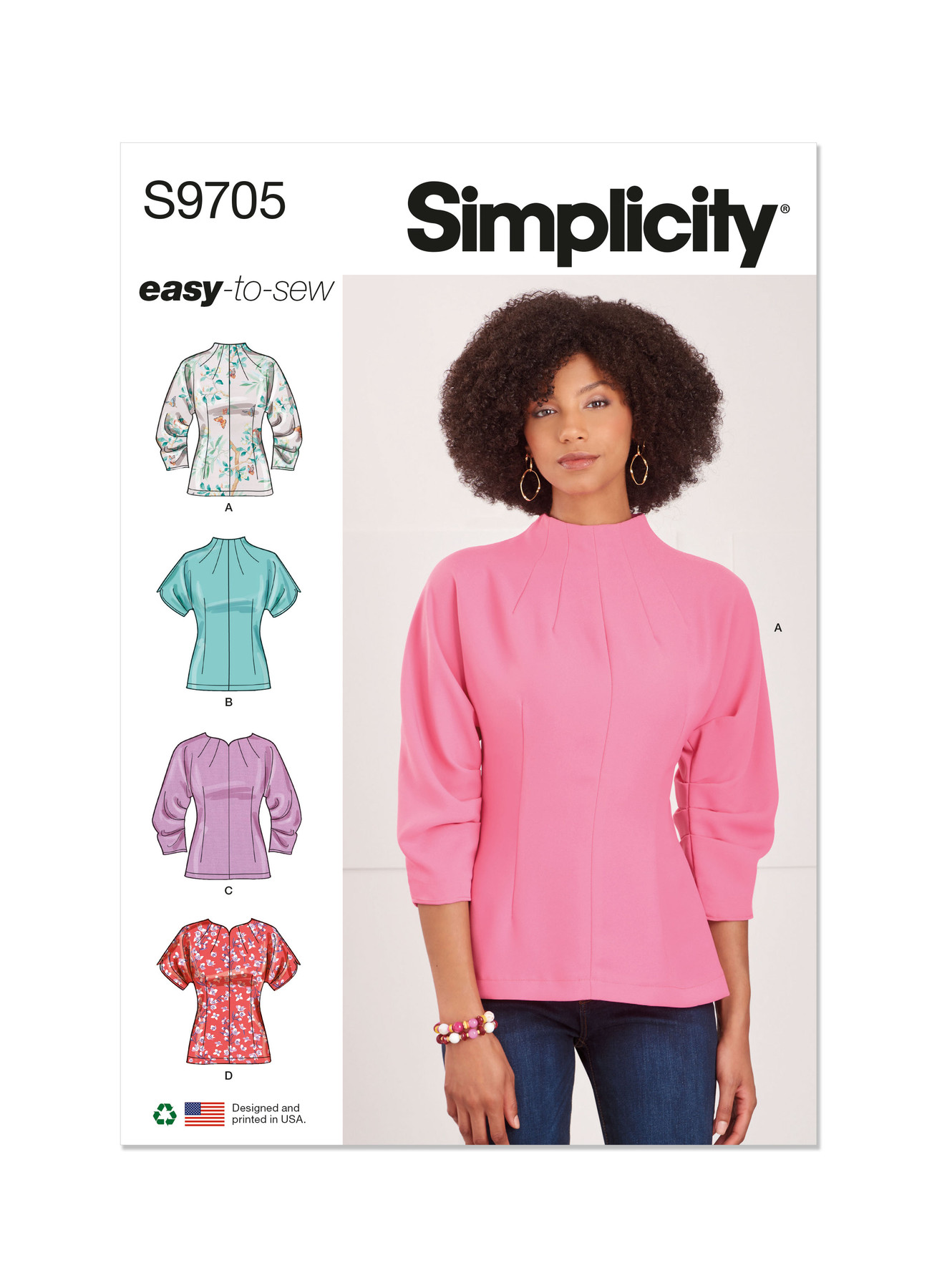 S9705 Fitted tops darted necklines and invisible zipper