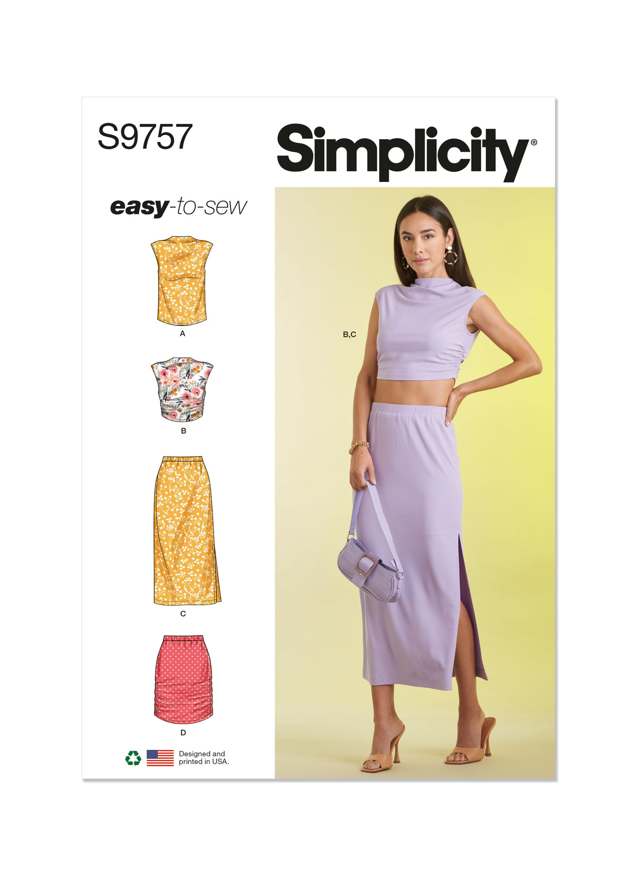S9757 knit top and skirt