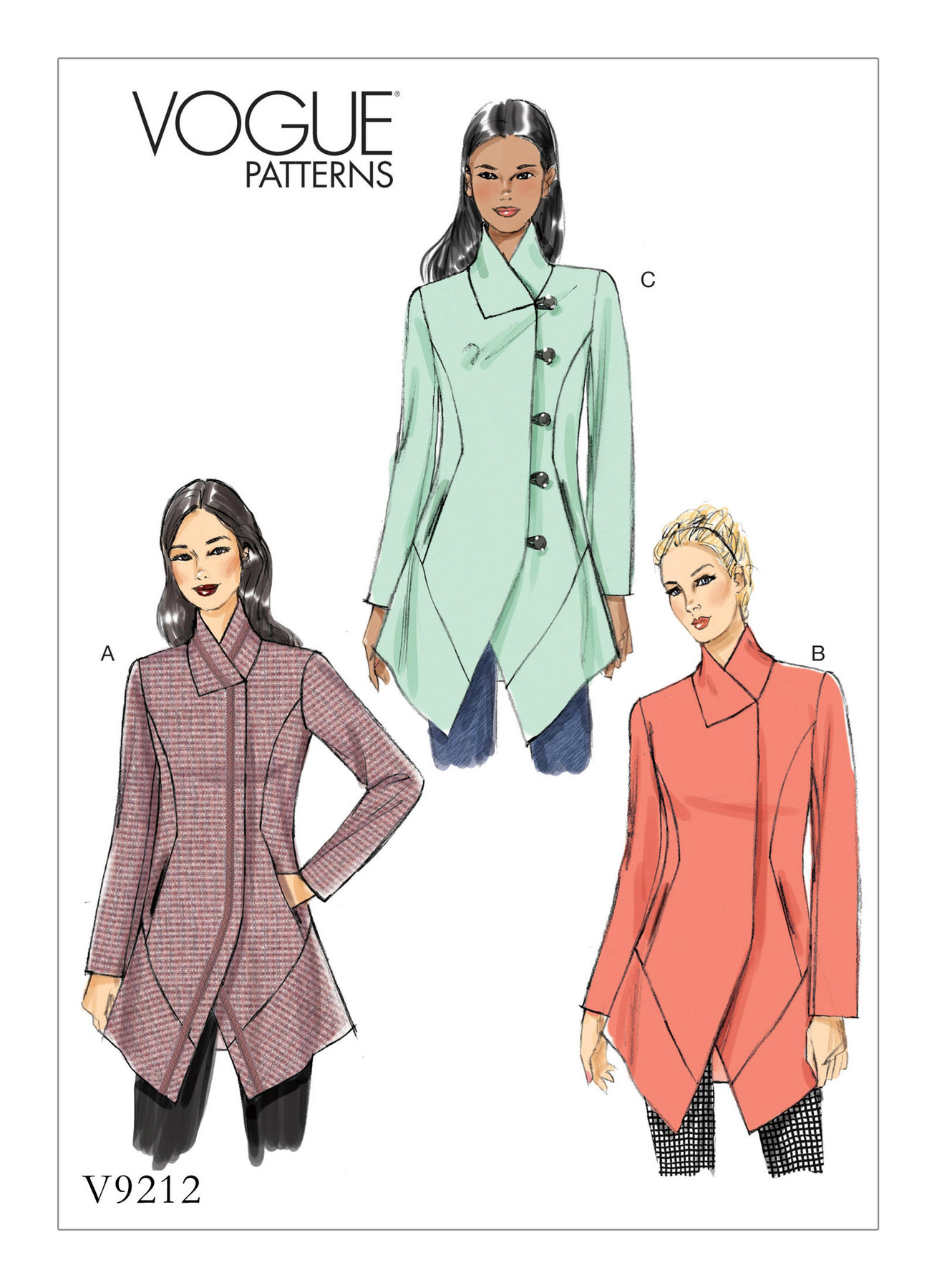 V9212 Seamed and Collared Jackets