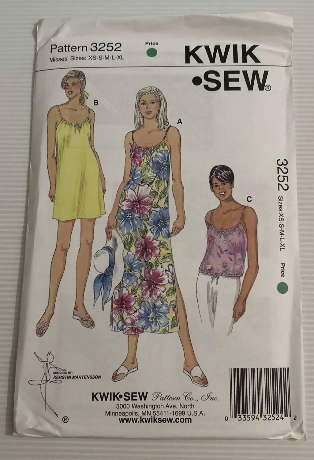 Kwik Sew 3252 Pullover dresses and top