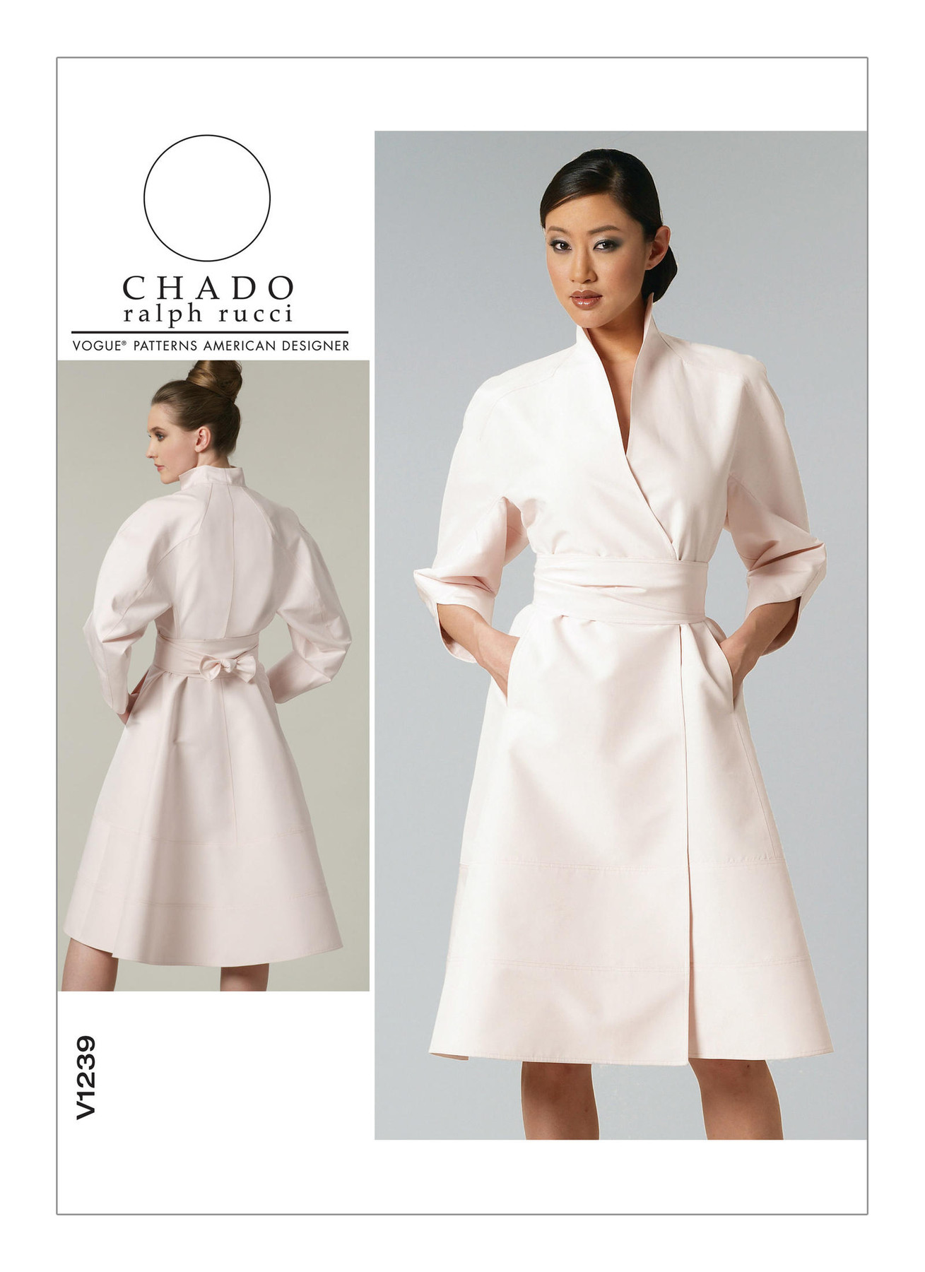V1239 Swan-Neck Dress and Belt