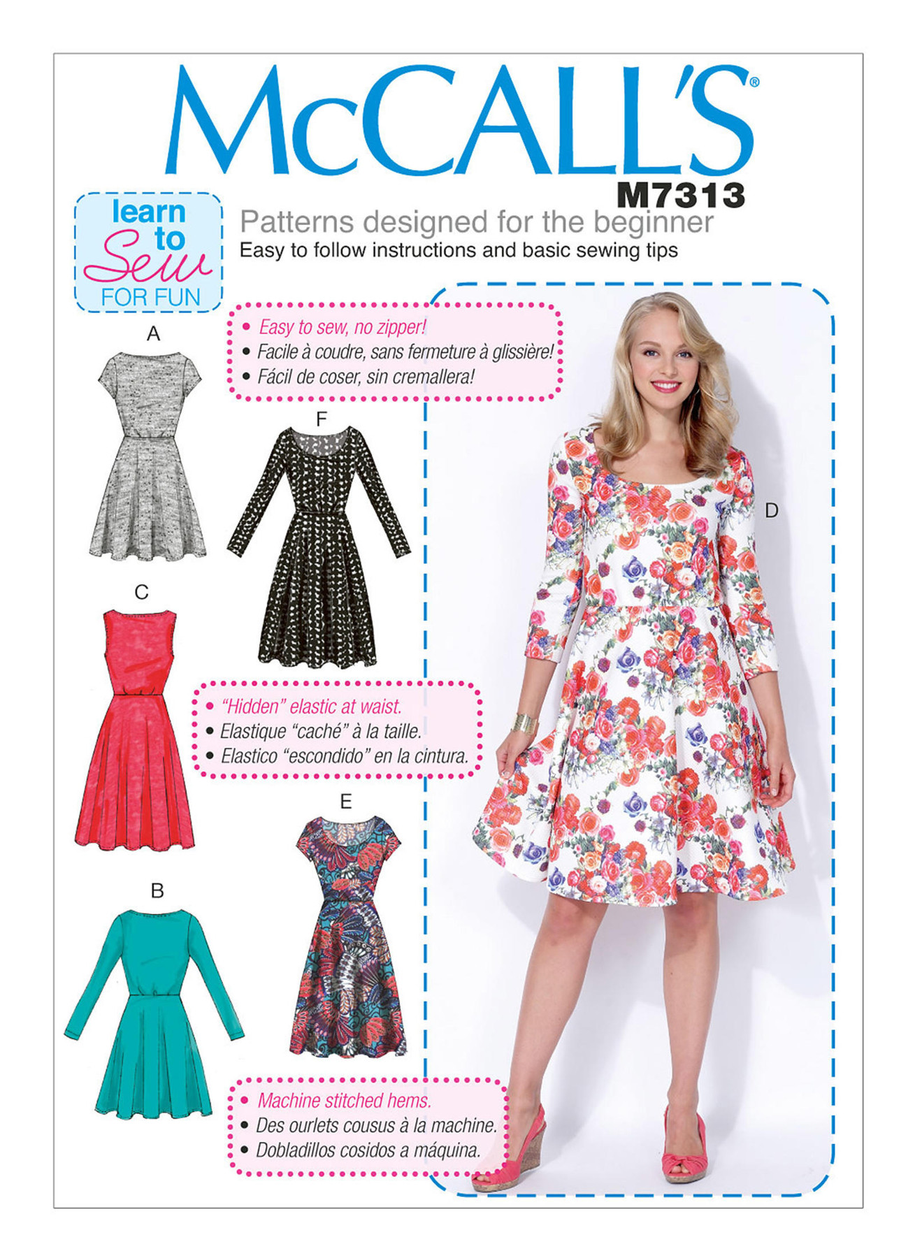 M7313 Flared Dresses