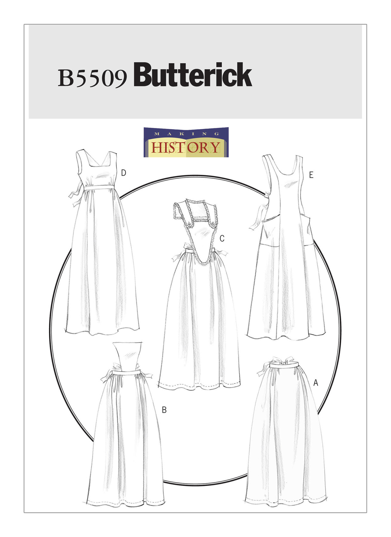 B5506 Historical Full-Length and Waist Aprons