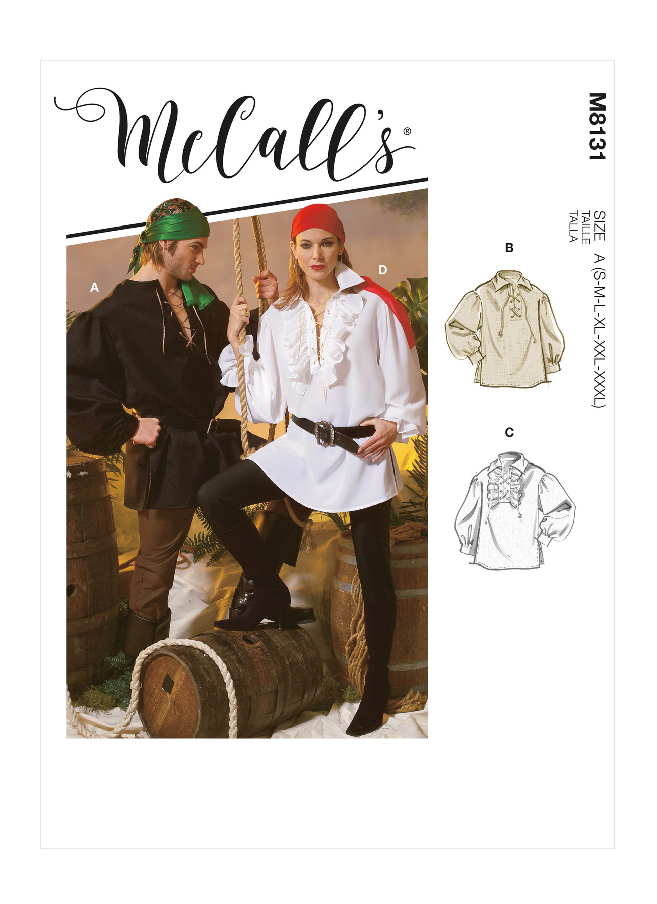M8131 Unisex Pirate Shirts